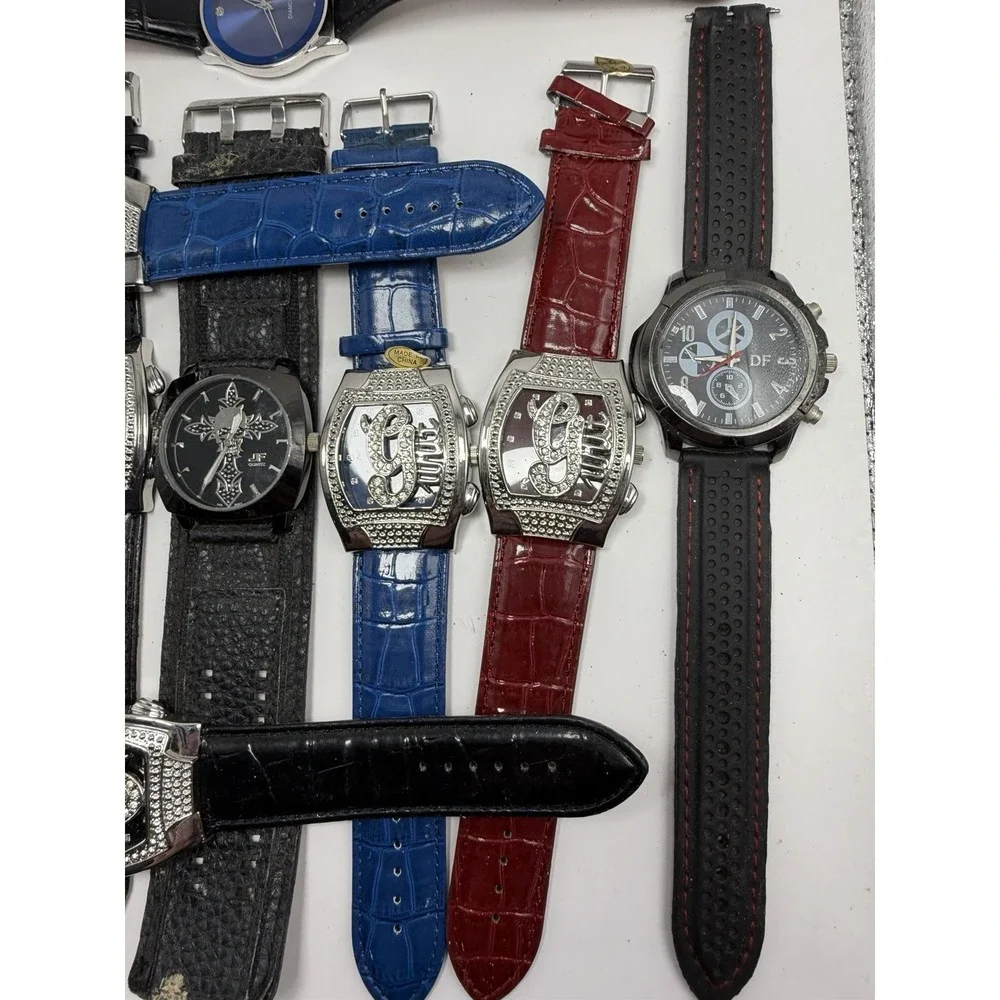 Unbranded Mens Watches Lot Of 17 For Parts‎ Or Repair